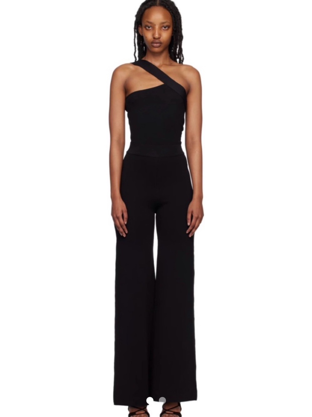 Asymmetric One-Shoulder Black Jumpsuit